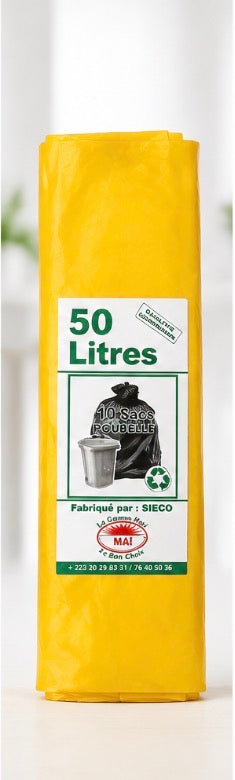 Sachet poubelle 50L 10 pièces