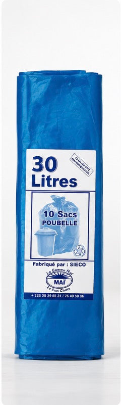 Sachet poubelle 30 L 10 pièces