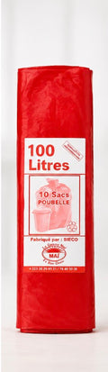 Sachet poubelle 100L 10 pièces